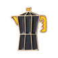 Coffee Maker Enamel Brooch Pin