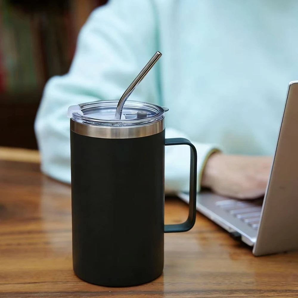 600ml Insulated Coffee Mug with Handle