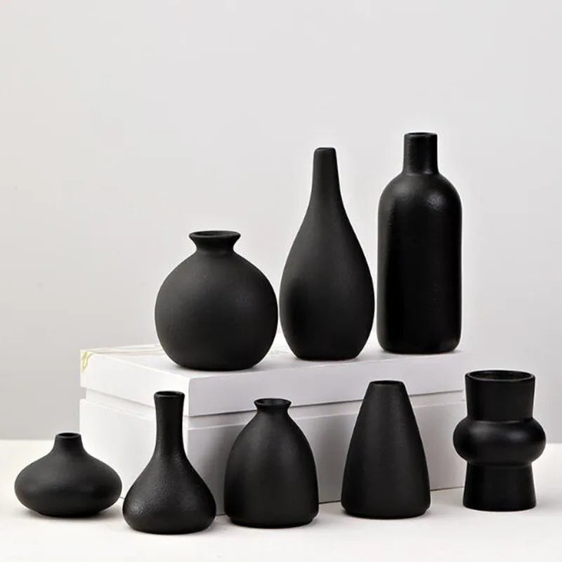 Black Porcelain Vase