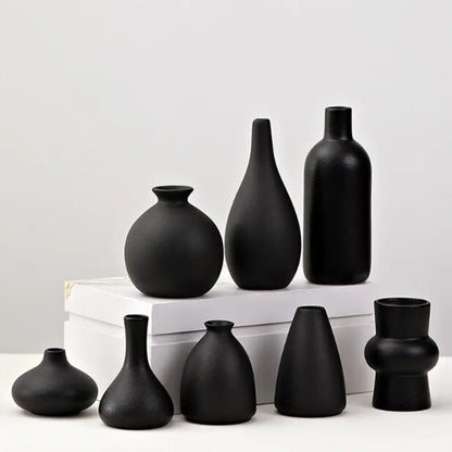Black Porcelain Vase