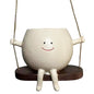 Resin Swing Smile Face Flower Pot
