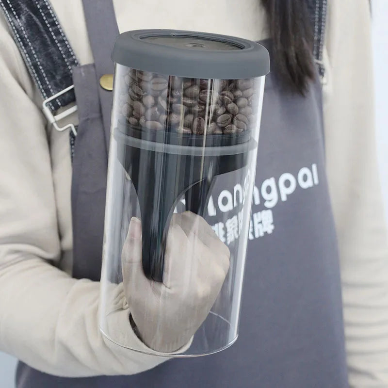 Vacuum Coffee Bean Storage Glass Jar ☕✨