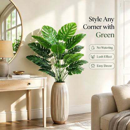 Merrill Real-Touch 12-24 Leaves Artificial Plant for Outdoor Garden (H1620)