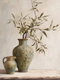 Retro Olive Tree & Lemon Canvas Wall Art