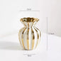 Nordic Retro Gold-Painted Cream Ceramic Vase