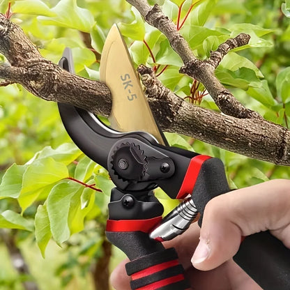 Professional Heavy-Duty Carbon Steel Pruning Shears with Sharp SK-5 Blade Tree Trimmer &amp; Garden Shears Suitable for Home Garden