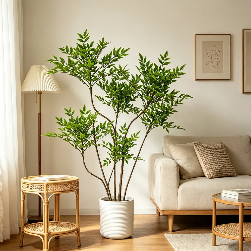 70-140cm Large Artificial Ficus Tree – Realistic Tropical Green Plant Decor