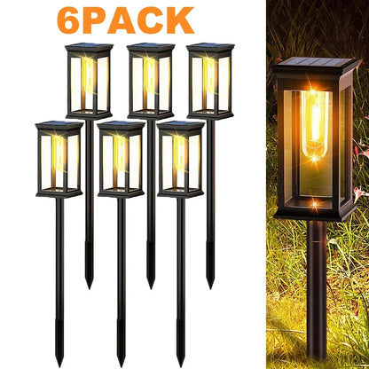 Solar Garden Lights LED Solar Pathway Lights Outdoor Waterproof Auto on/Off for Landscape  Yard Walkway Lawn Lighting Warm White