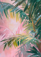 French Beach Vibes Canvas Print | Girly Tropical Wall Art