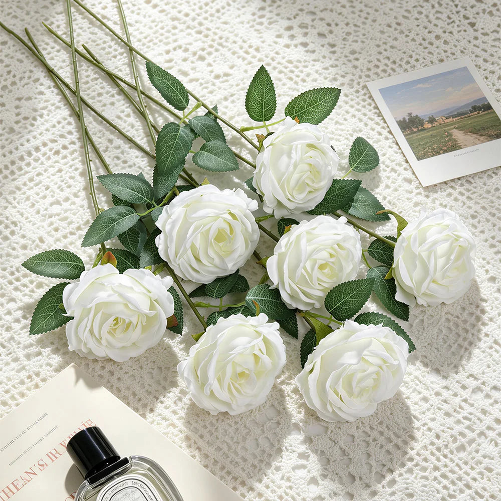 5/10Pcs Premium 50CM Rose Artificial Flowers for Home Vases