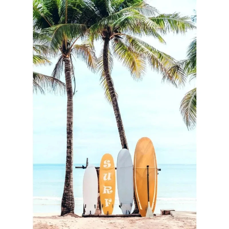 Summer Beach Palm Tree Wall Art Poster 🌴☀️🌊