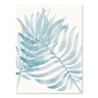 Ocean Beach Palm Tree Canvas Wall Art 🌴🌊🖼️