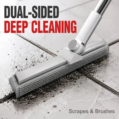 Silicone Scraper Broom Non-Stick Bristles  Wiper Long Ergonomic Handle Squeegee Scrubber for Floor Toilet Bathroom Glass