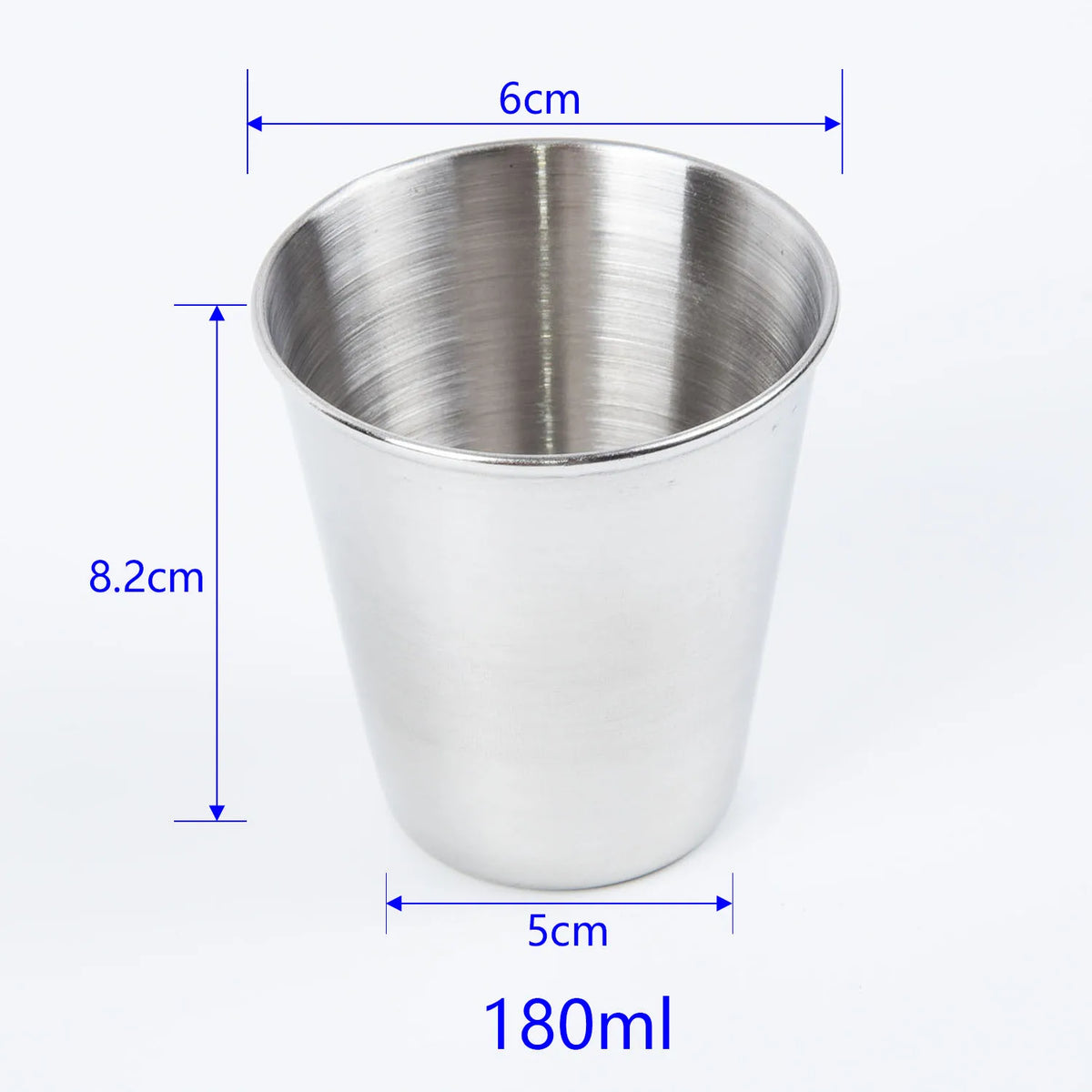 Stainless Steel Cup 30/70/180/320ml Beer Cola Milkshake Cup For Outdoor Practical Travel Bar Coffee Shop Polished Interior