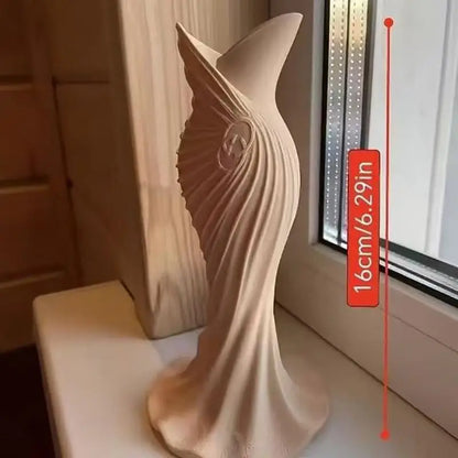 Elegant Dress Shape Plastic Vase – Modern Floral Home Decor