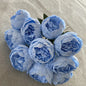 10-Heads Premium Silk Peony Bridal Bouquet with Big Buds