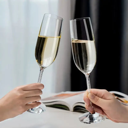 Handmade High Beauty Crystal Stemware Pair Cups for Couples