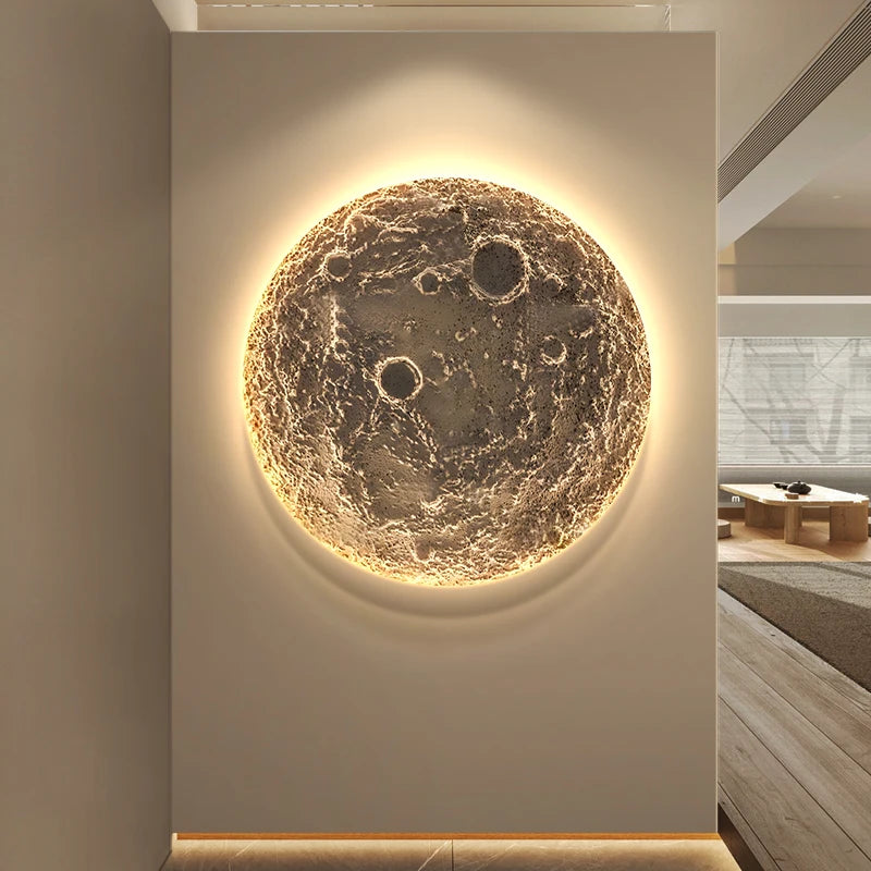 Modern Moon Planet LED Wall Lamp for Bedroom & Home Decor
