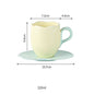 European-Style Tulip Ceramic Milk Tea & Cappuccino Cup Kit