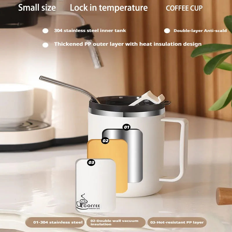 430ML Double-Layer Stainless Steel Coffee Mug