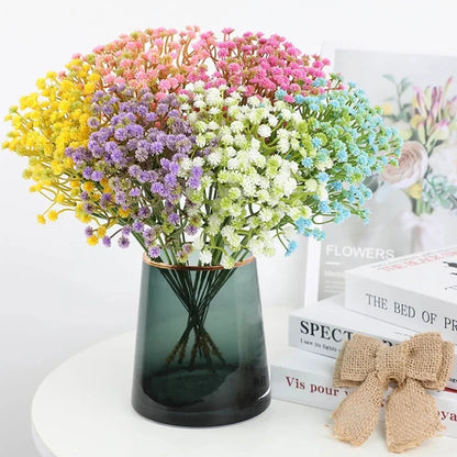 6PCS Mini 29CM Silk Gypsophila Artificial Flowers for DIY Bouquets