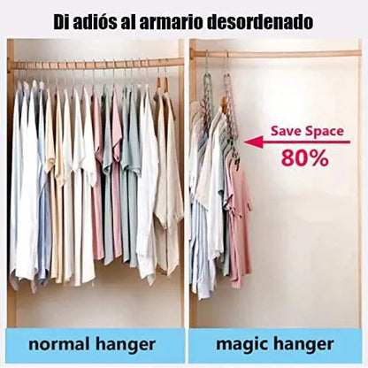 1/2pcs 9 Holes Clothes Coat Hanger Organizer Multi-port Support Drying Racks Plastic Cabinet Storage Rack Hangers for Clothes