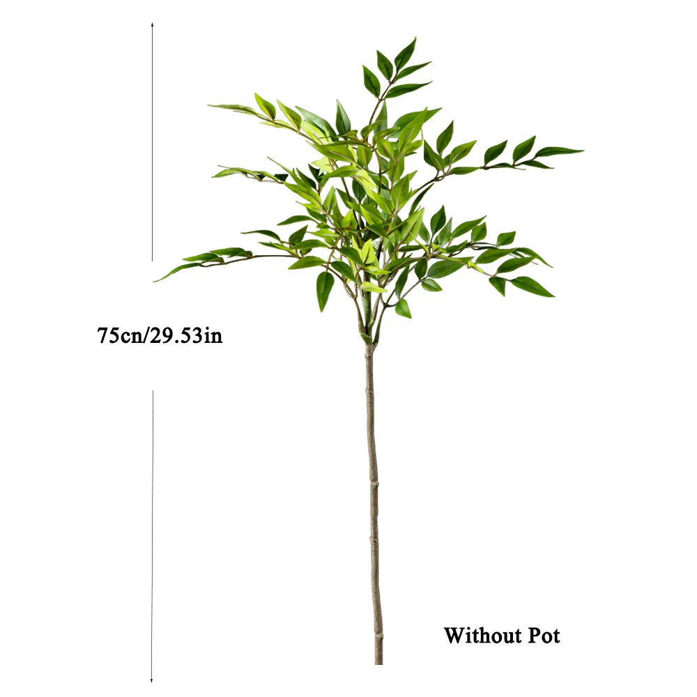 75-140cm Tall Artificial Nandina Plant – Tropical Green Decor