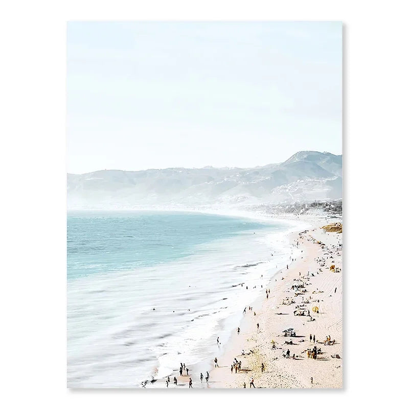 Ocean Beach Palm Tree Canvas Wall Art 🌴🌊🖼️