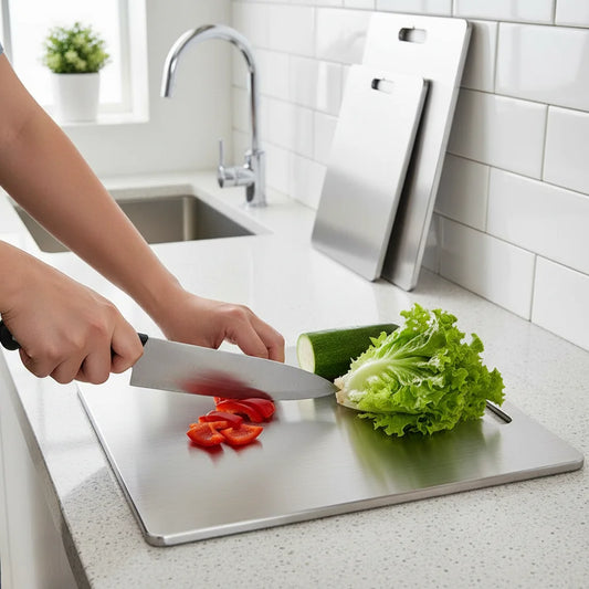 Double-Sided Stainless Steel Cutting Board