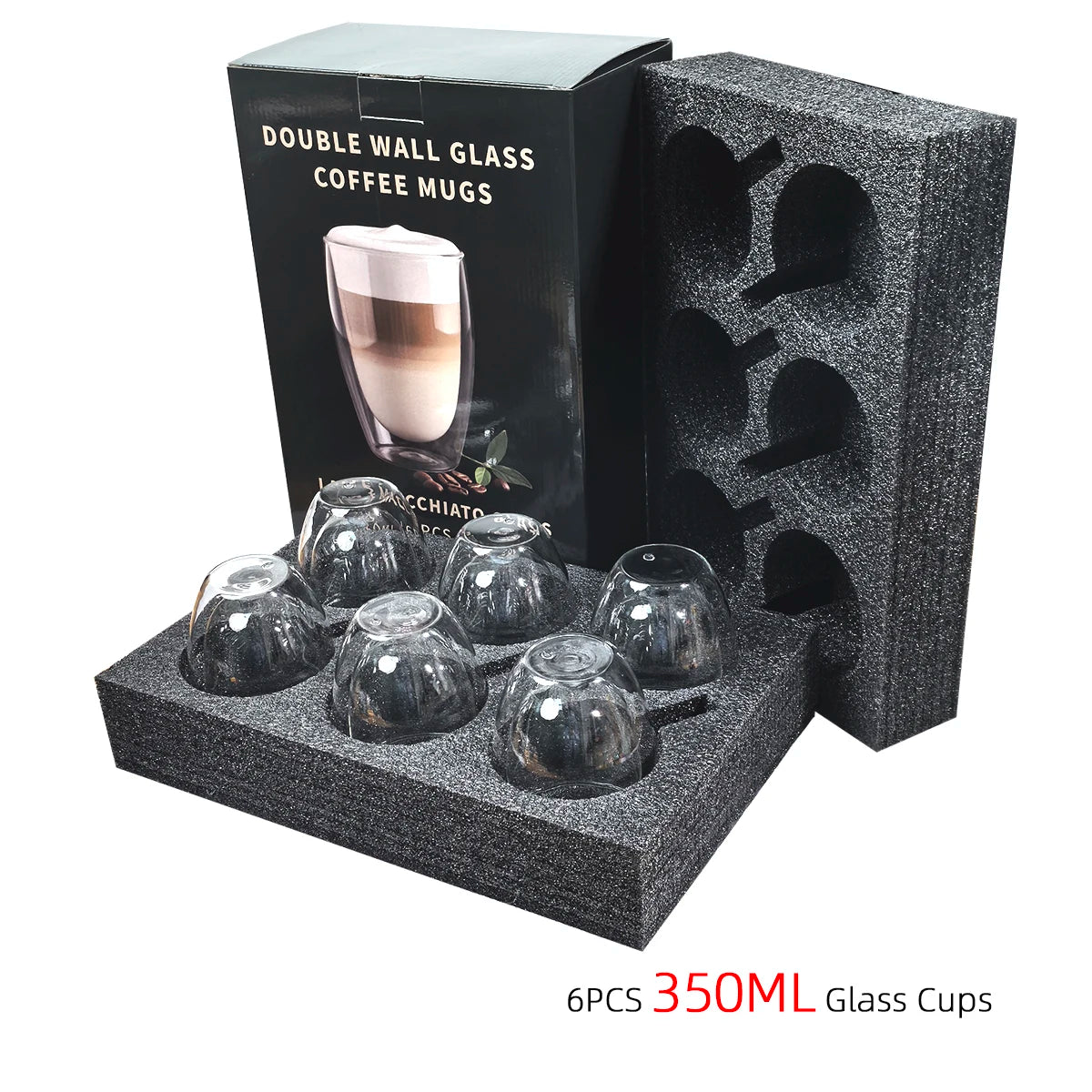 Double-Wall Espresso Glass Cups Set