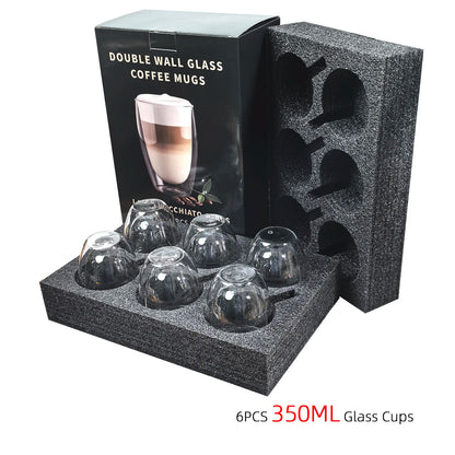 Double-Wall Espresso Glass Cups Set