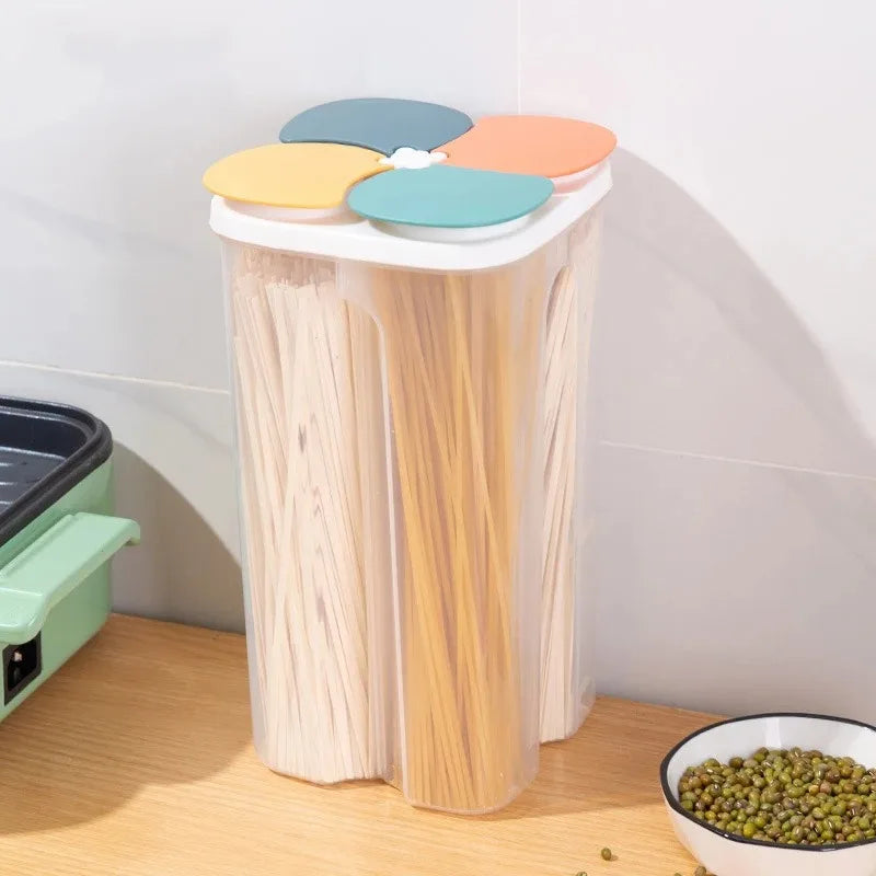 1.5/2.3L Cereals Storage Box Sealed Jar with Lid Grain Noodle Tea Food Keep Fresh Container Kitchen Storage Supplies