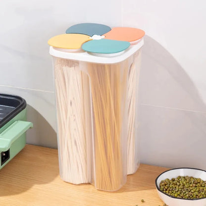 1.5/2.3L Cereals Storage Box Sealed Jar with Lid Grain Noodle Tea Food Keep Fresh Container Kitchen Storage Supplies