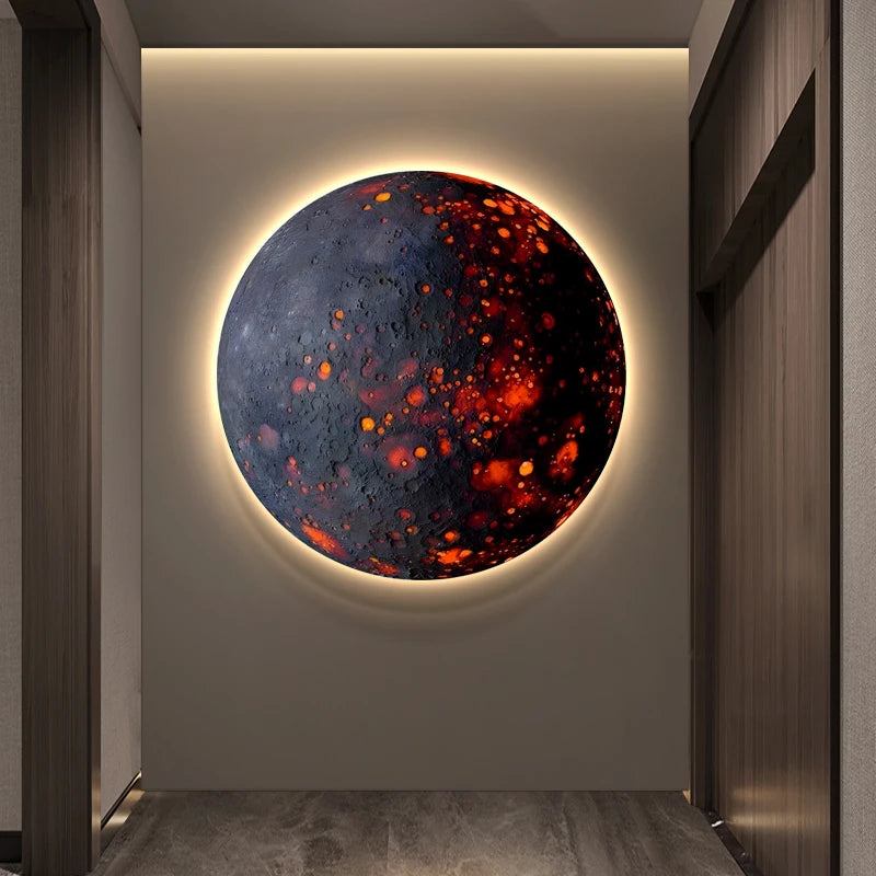 Modern Moon Planet LED Wall Lamp for Bedroom & Home Decor