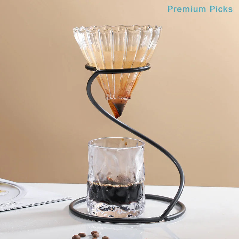 Pour Over Coffee Rack Coffee Maker Drip Filter Cup Rack Stand Brewer Holder Hand Drip Bracket Pour Over Dripper Maker Drip