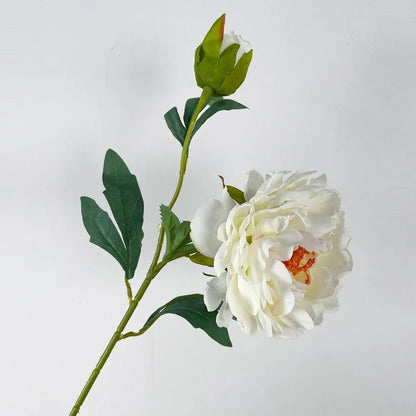 68cm Real-Touch Silk Peony Stem with 2 Blooming Heads