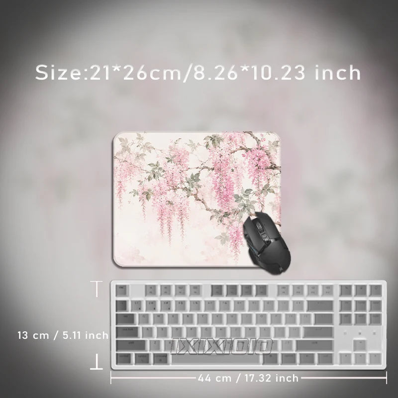 Mouse Pad Pink Flowers Gaming XL Home Computer New Mousepad XXL Desk Mats Office Natural Rubber Non-Slip Gaming laptop Table Mat