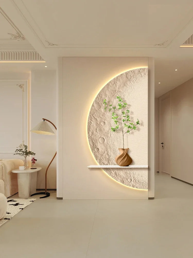 Creative Moon & Green Plant LED Wall Lamp for Modern Home Decor