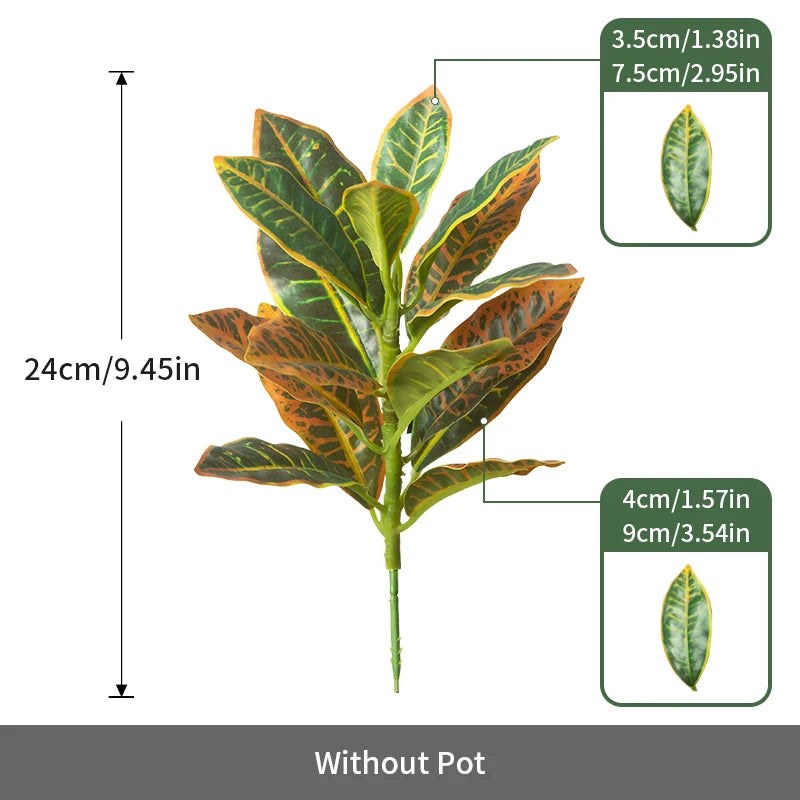 24-41cm Artificial Ficus Tree – Realistic Tropical Green Plant Decor