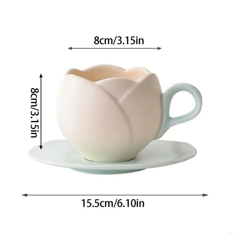 Luxurious Retro Ceramic Espresso Cup Set with Textured Flower Pattern