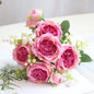 Premium Silk White Peony Artificial Flowers for Home Vase Decor
