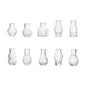 10PCS Retro Mini Glass Vase Set – Elegant European Style Decorative