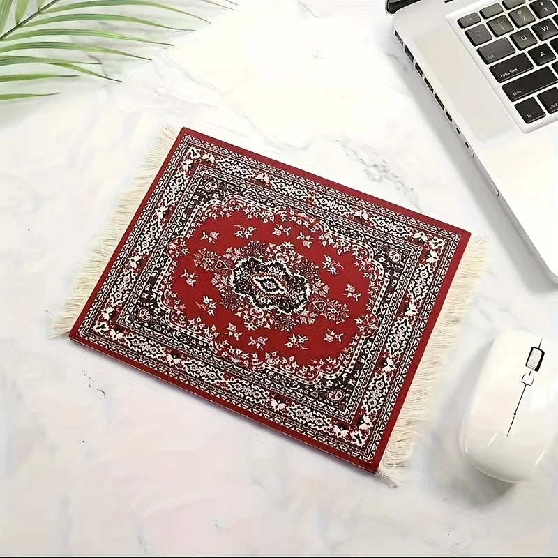 Soft Persian Carpet-Style Mouse Pad - Non-Slip Rectangular Desk Mat,Durable Office &amp;Home Computer Mousepad for Precision Control
