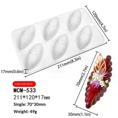 3D Shell Silicone Dessert Mold