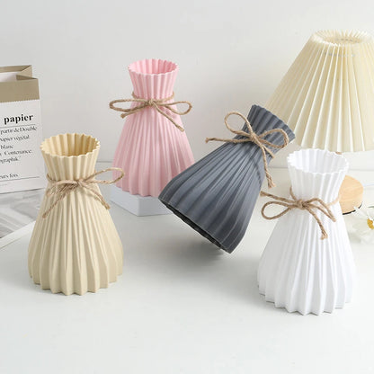 Water Ripple Plastic Vase – Nordic Modern Home Decor