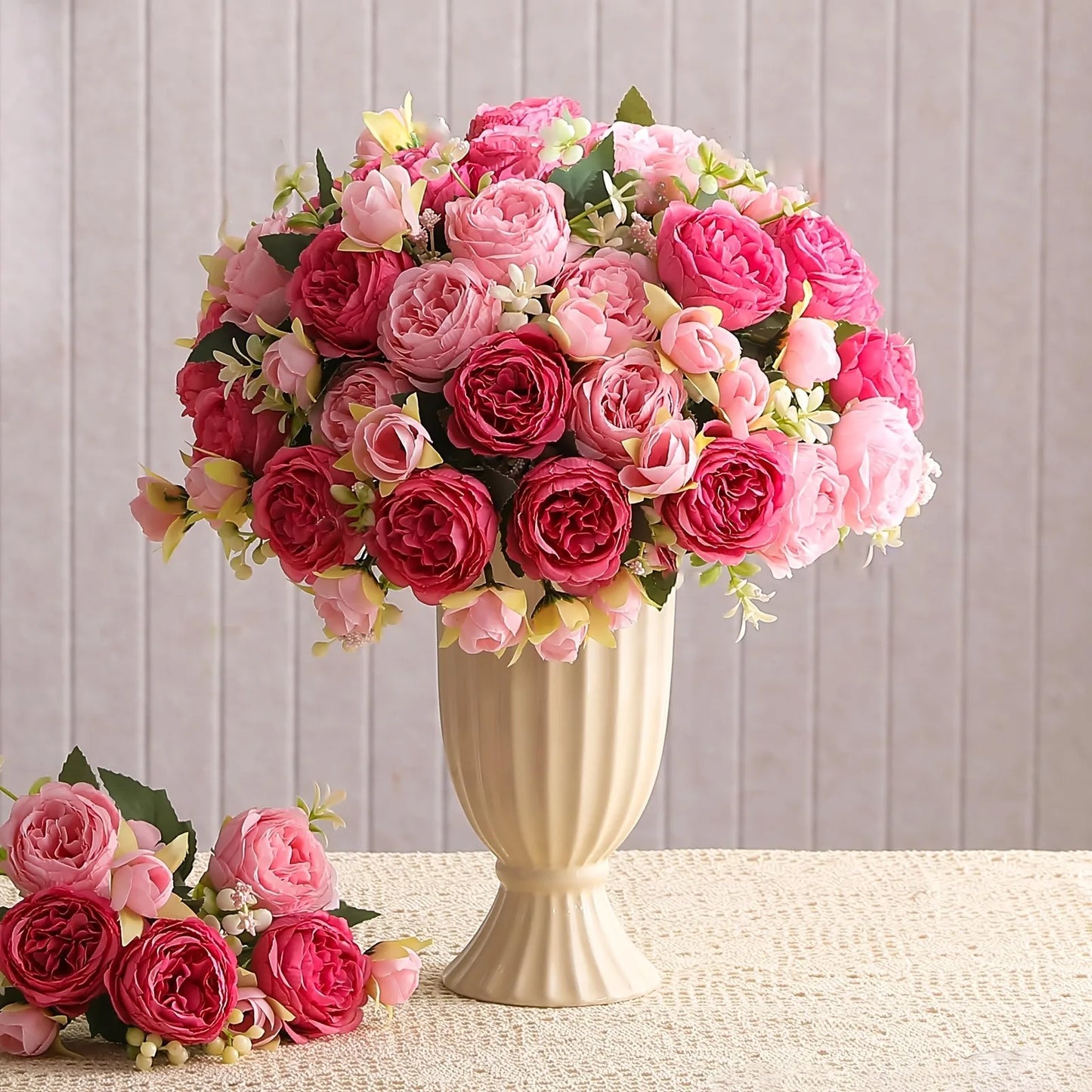 30CM Premium Silk Rose & Peony Artificial Flower Bouquet