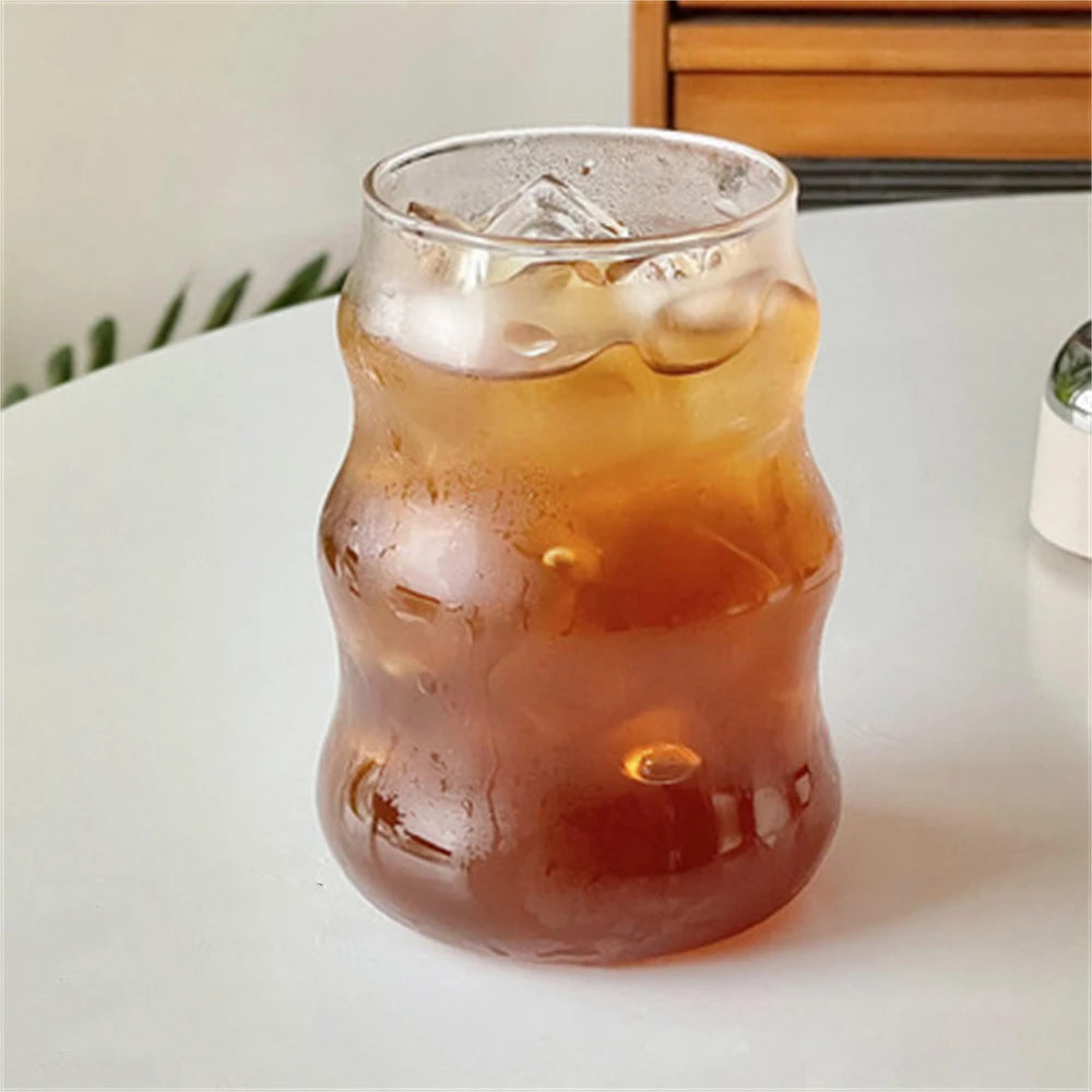 Heat-Resistant Striped Glass Cup 530ml [1]