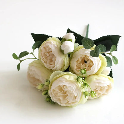 1 Bundle Premium Silk Peony & Rose Bouquet for Wedding Decor