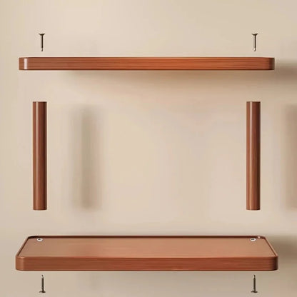Wooden 2 Tier Countertop Organizer With Handles Multi-Purpose Storage Rack For Kitchen Spices &amp; Tea Room