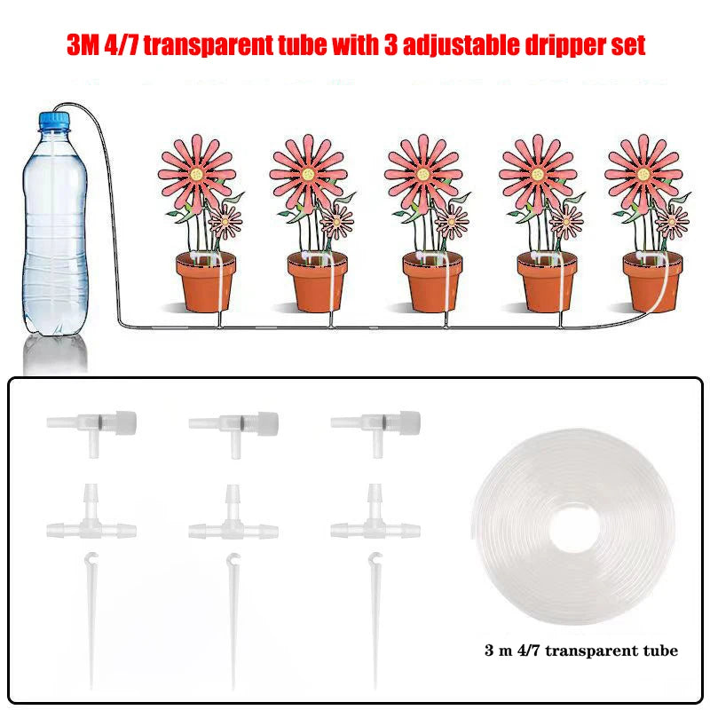 Drip Watering Kit with Regulating valve Potted Plant Irrigation Device Garden 4/7mmHose Watering Saving Micro Dripper Greenhouse